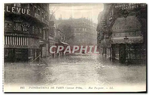 Cartes postales Paris Inondations De Gare Rue Pasquier