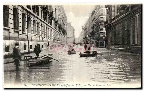 Cartes postales Paris Inondations de Rue De Lille