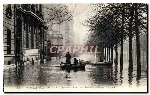 Ansichtskarte AK Paris Inondations Avenue Montaigne