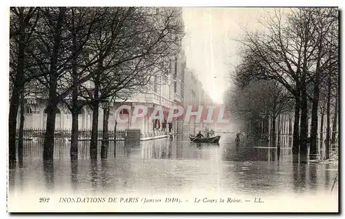 Cartes postales Paris Inondations De Le Cours la Reine