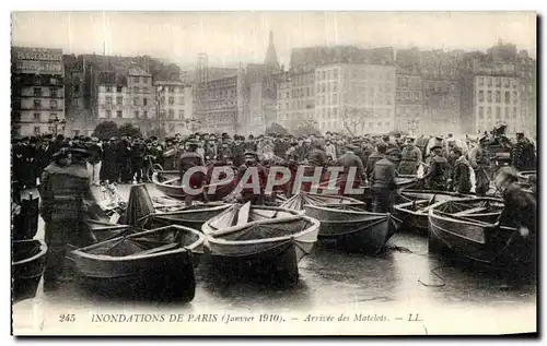 Ansichtskarte AK Paris Inondations Arrivee des Matelots