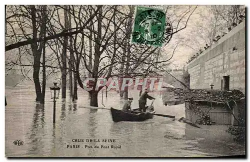 Cartes postales Paris Crue De La Seine Pres du pont oryal