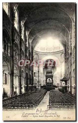 Cartes postales Paris Eglise Saint Augustin La nef