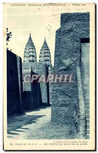 Cartes postales Paris Une Perspective De La Rue De Djenne Exposition coloniale internationale 1931 Palais de l A