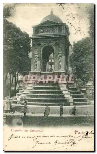 VINTAGE POSTCARD Paris Fountain of the Innocent ones