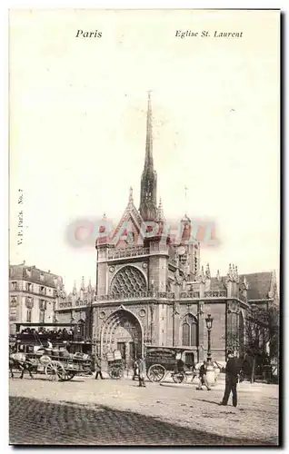 Cartes postales Paris Eglise St Laurent