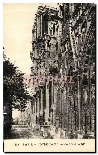 Cartes postales Paris Notre Dame Cote Sud