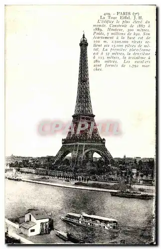 Ansichtskarte AK Paris La Tour Eiffel Peniche