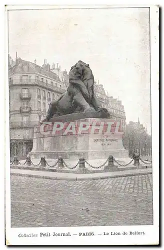 Ansichtskarte AK Collection Petit Journal Paris le Lion de Belfort