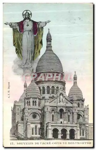 Cartes postales Souvenir du Sacre Coeur de Montmartre Paris