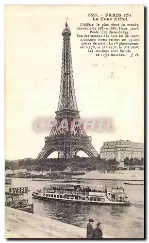 Cartes postales Paris La Tour Eiffel Peniche