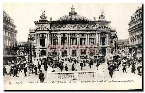 Ansichtskarte AK Paris opera et la station du metropolitain metro