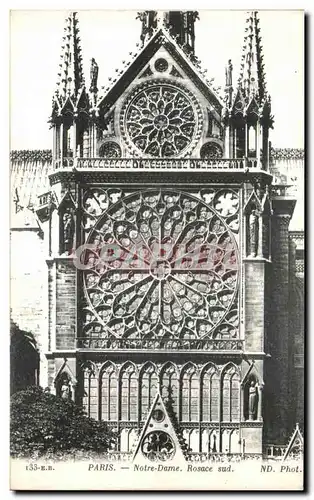 Cartes postales Paris Notre Dame Rosace Sud