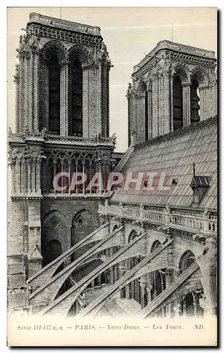 Cartes postales Paris Notre Dame Les tours