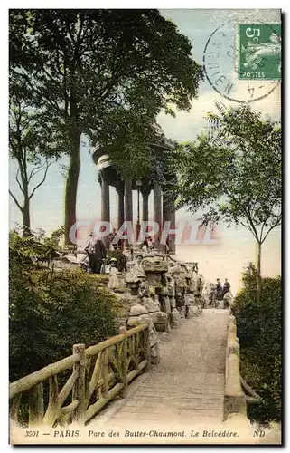 Cartes postales Paris Parc des Buttes Chaumonts Le Belvedere