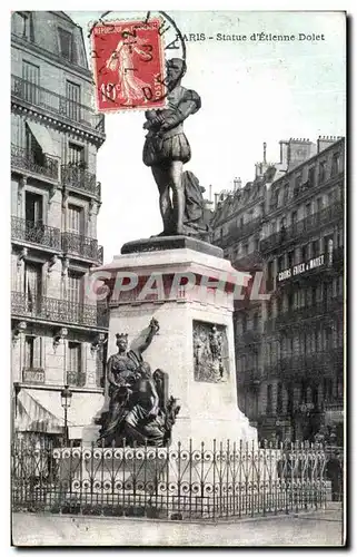 Cartes postales Paris Statue d Etienne Dolet