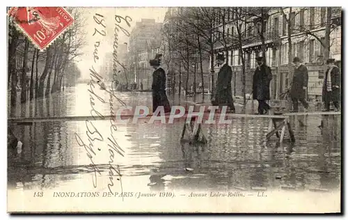 Cartes postales Inondations de Paris Avenue Ledru Rollin