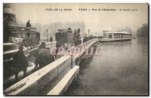 Ansichtskarte AK Cure de la Seine Paris Pont de l Archeveche