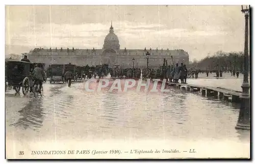 Cartes postales Inondations de Paris L Esplanade des Invalides