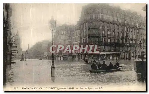 Cartes postales Inondations De Paris Rue de Lyon