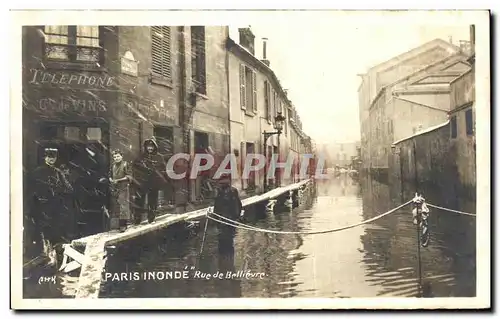 Cartes postales Paris Inondations Rue de Bellievre