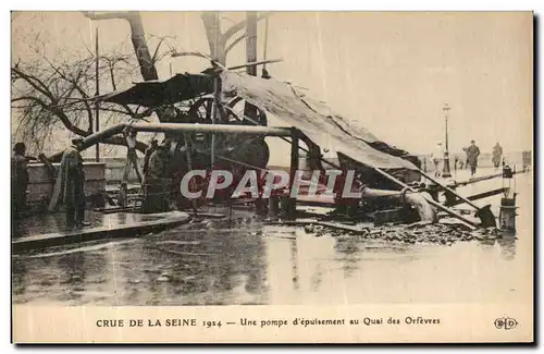 Cartes postales Paris Une pompe d epuisement au quai des Orfevres