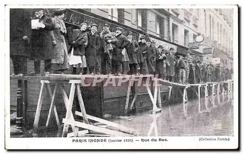 Cartes postales Paris Inonde Rue du Bac