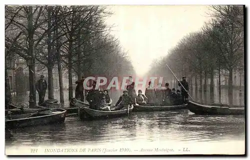 Cartes postales Paris Inondations De Avenue Montaigne