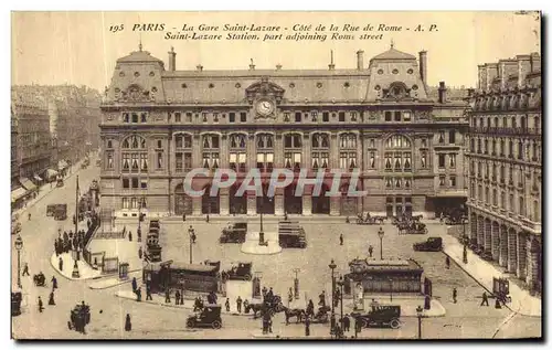 Ansichtskarte AK Paris La Gare Saint Lazare Cote de la Rue de Rome