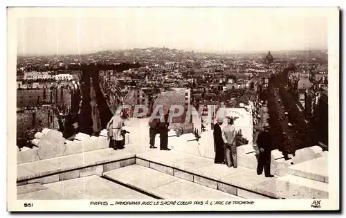 Ansichtskarte AK Paris Panorama Avec Le Sacre Coeur Pris a l Arc de Triomphe