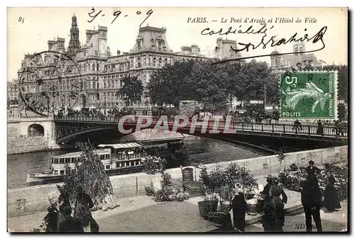 Ansichtskarte AK Paris Le Pont d Arcole et L Hotel de Ville