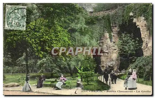 Cartes postales Paris Buttes Chaumont La Grotte