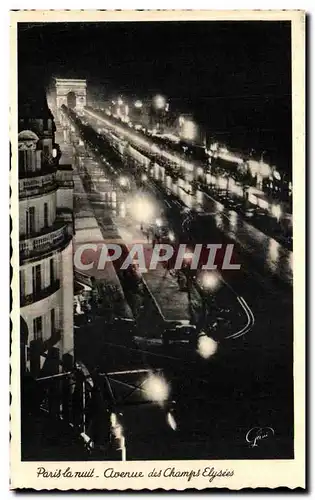 Ansichtskarte AK Paris la nuit Avenue des champs Elysees