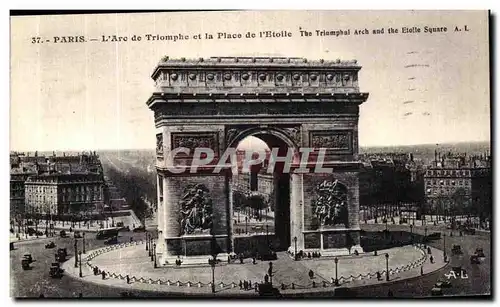 Cartes postales Paris L Arc de Tomphe et la Place de L Etoile