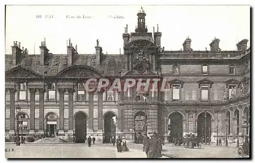 Cartes postales Paris Cour du Louvre Les guichets