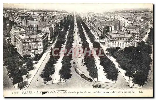 Ansichtskarte AK Paris L Arc de la Grande Armee prise de la plateforme de l Arc de Triomphe