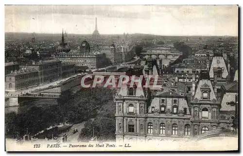 Ansichtskarte AK Paris Panorama des Huit Ponts