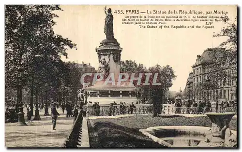 Ansichtskarte AK Paris La Statue de la Republique par Morice