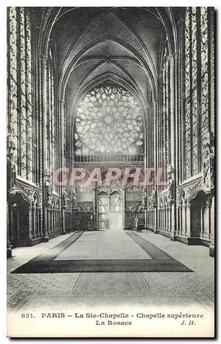 Cartes postales Paris La Sainte Chapelle Superieure La Rosace