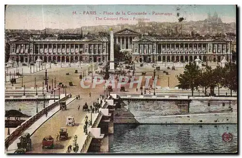 Cartes postales Paris Place de la Concorde Panorama