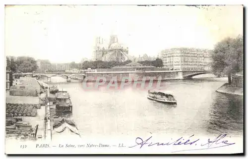 Cartes postales Paris la Seine vers Notre Dame