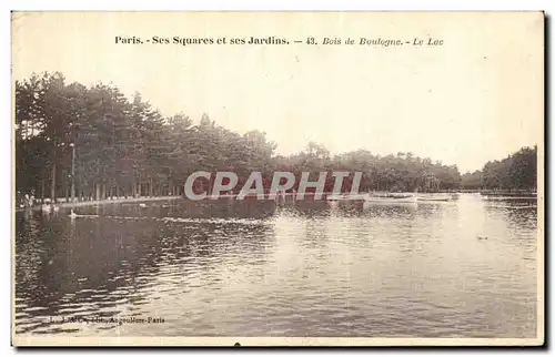 Cartes postales Paris Bois de Boulogne Le lac