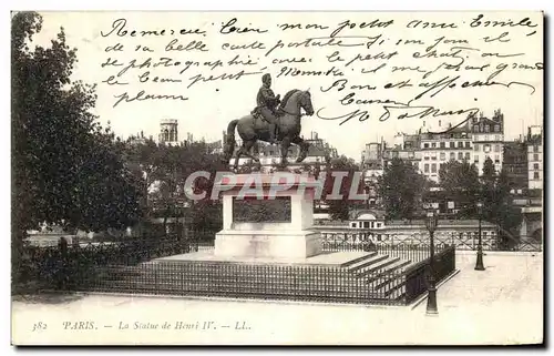 Cartes postales Paris La Statue de Henri IV