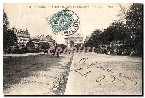 Cartes postales Paris Avenue Du Bois De Boulogne