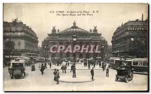 Cartes postales Paris L Opera et la Place