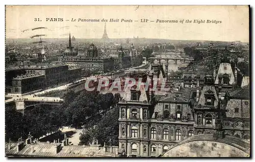 Ansichtskarte AK Paris Le Panorama des Huit Ponts Tour Eiffel