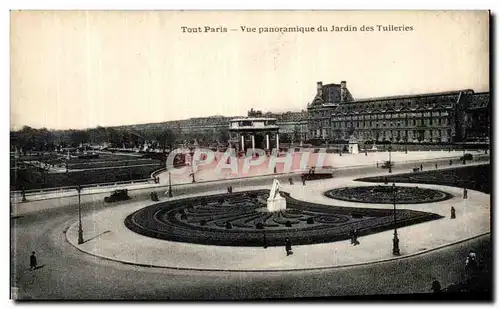 Cartes postales Paris Vue Panoramique du Jardin des Tuileries