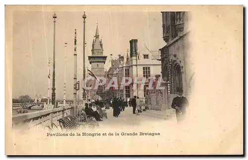 Cartes postales Paris Pavillons de la hongrie et de la Grande Bretagne