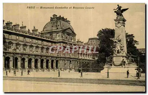 Ansichtskarte AK Paris Monument Gambetta et Nouveau Louvre