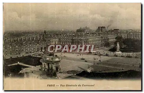 Cartes postales Paris Vue Generale du Carrousel Louvre